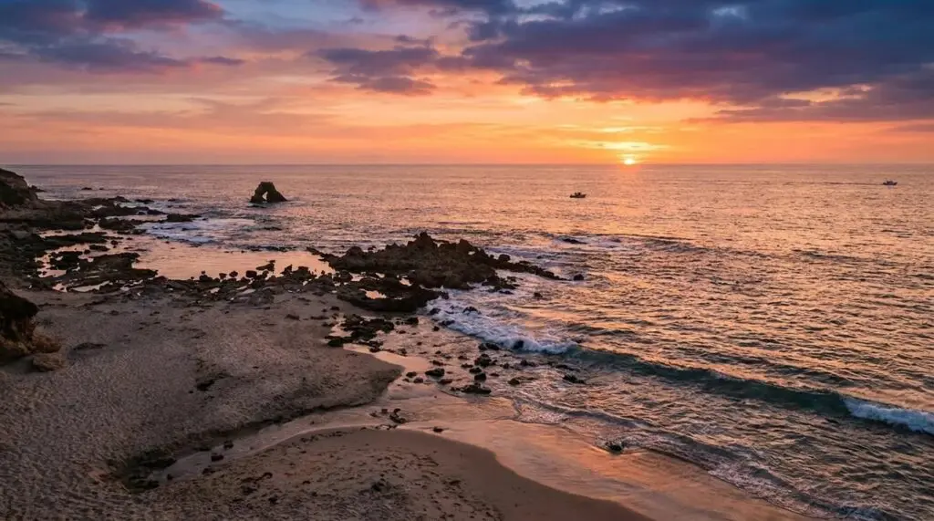 Corona Del Mar Beach at Sunset