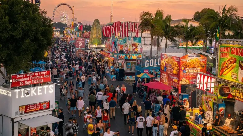 Crowds at the Orange County Fairgrounds