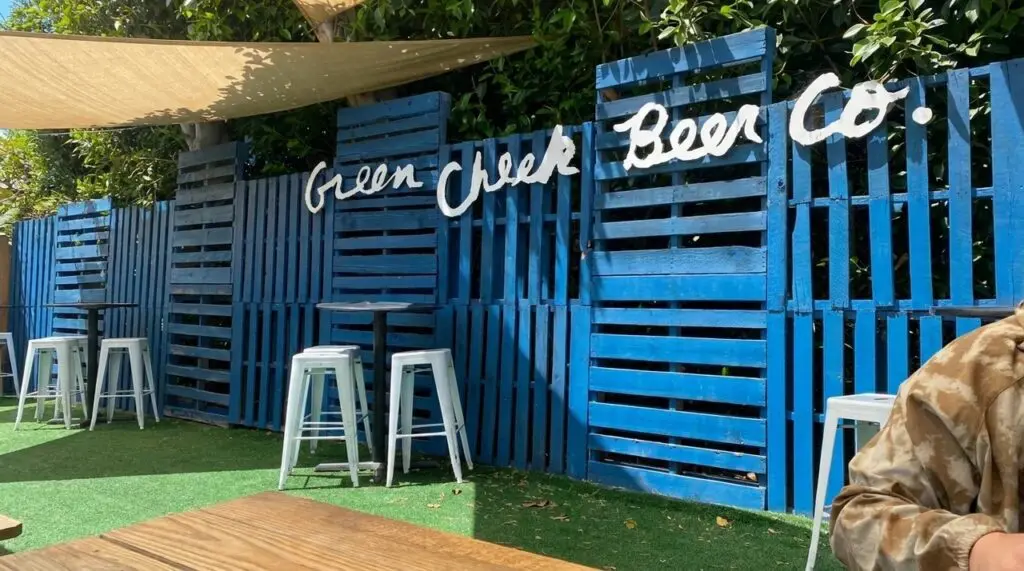 Green Cheek Beer Co Signage in Costa Mesa