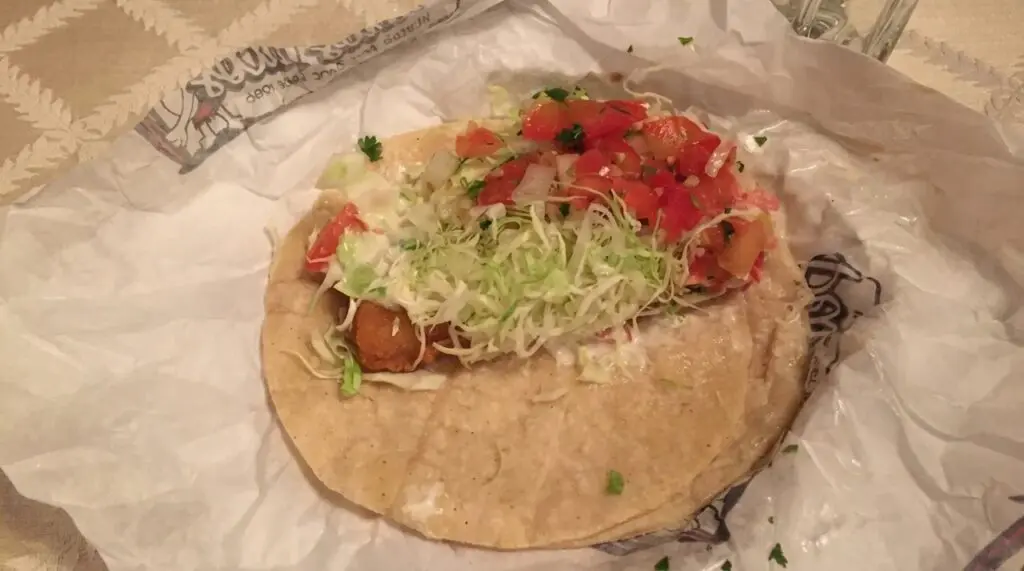 Pedro's Tacos Fish Taco in San Clemente, California.
