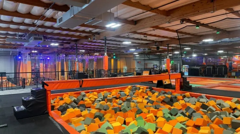 Big Air Trampoline park in Orange County, California.