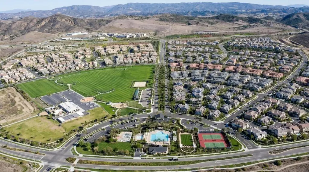 Aerial View of Ladera Ranch Neighborhoods and Parks