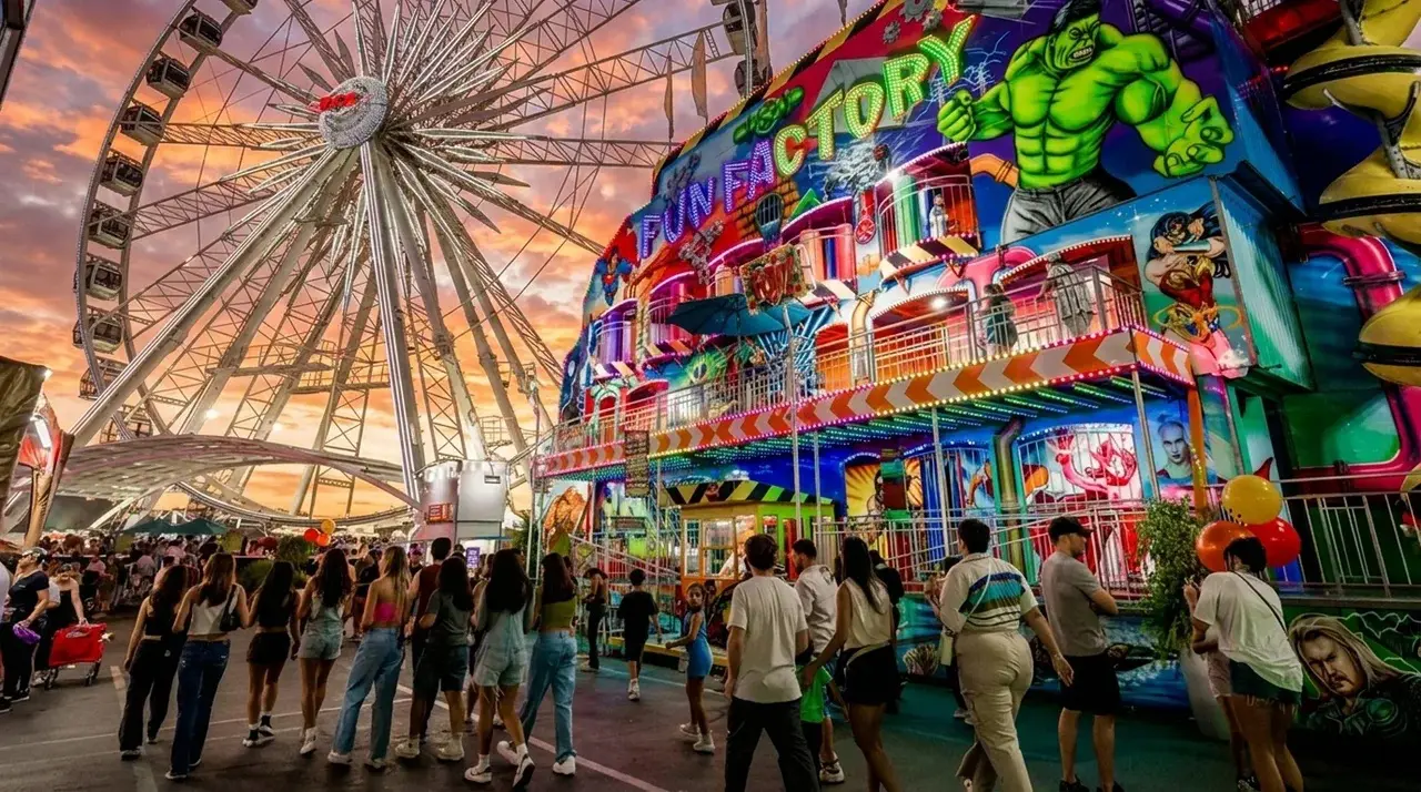 Orange county Fair, in California at Sunset