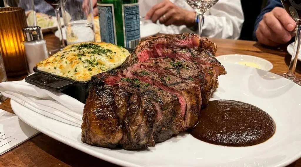 The Ranch Restaurant & Saloon, 28-Day dry-aged bone-in New York Delmonico Steak.