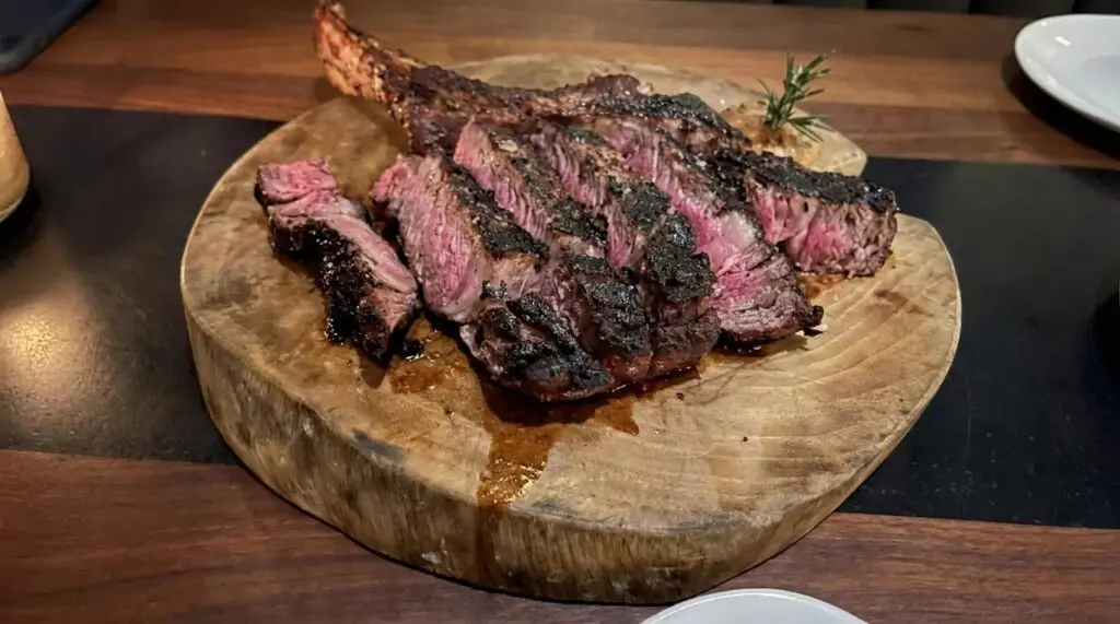 Tomahawk steak at Old Brea Chophouse