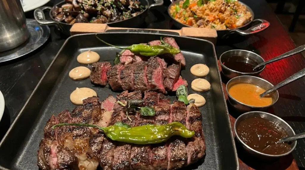 Trio Wagyu Platter at Bourbon Steakhouse in Orange County