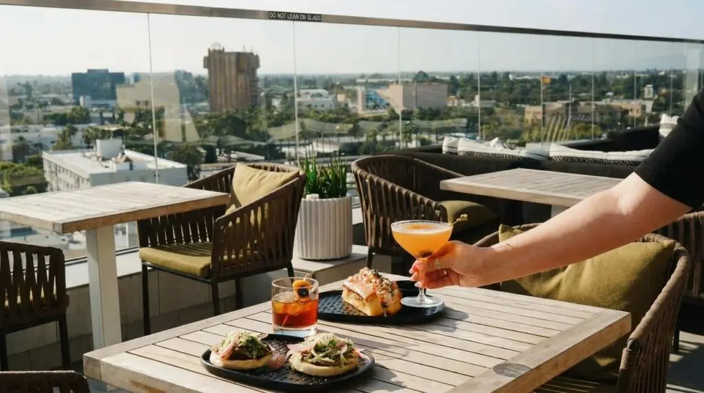 Parkestry in Anaheim Rooftop Bar overlooking the Disneyland Resort