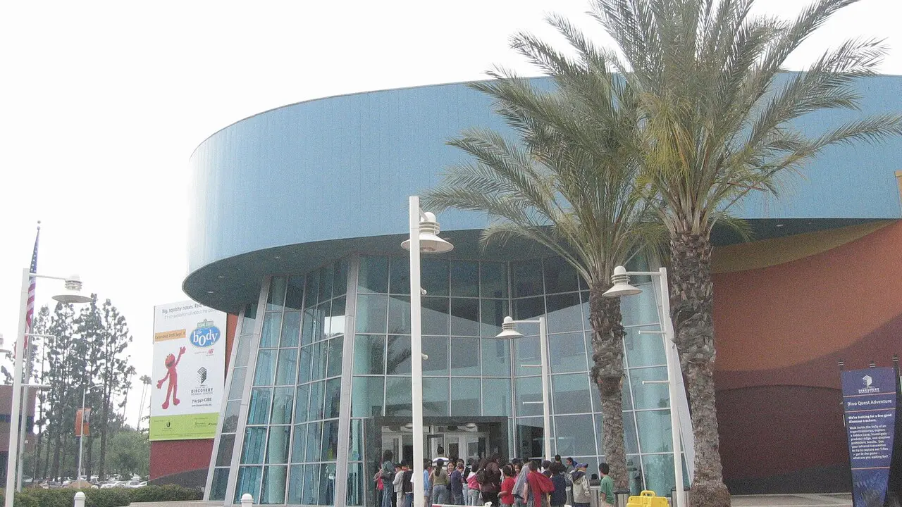 Discovery Cube Orange County science museum exterior in Santa Ana