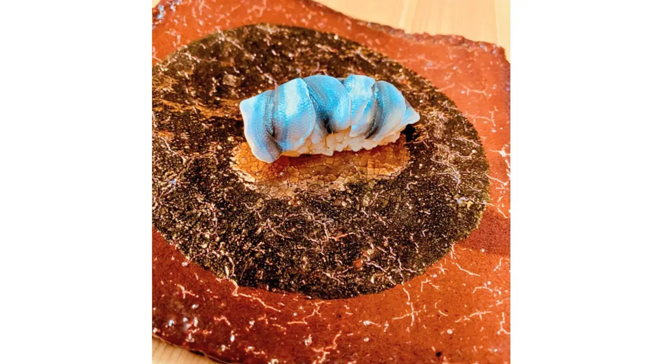 Artful nigiri course at Hana re sushi omakase counter in Costa Mesa