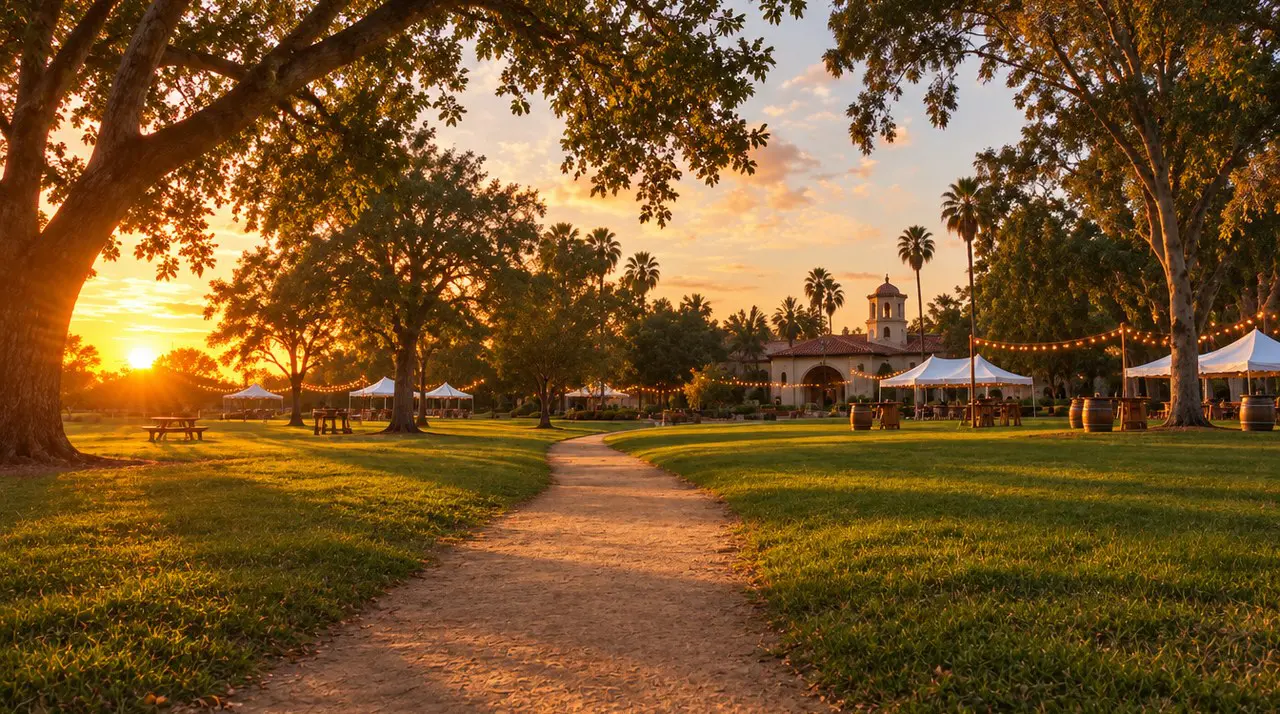 Outdoor craft beer festival night at Heritage Museum of Orange County for Brewers Mash in Santa Ana
