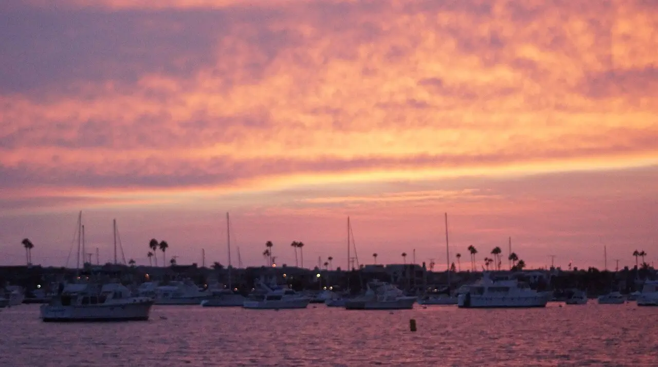 Balboa Harbor in Newport Beach near Marina Park concert lawns