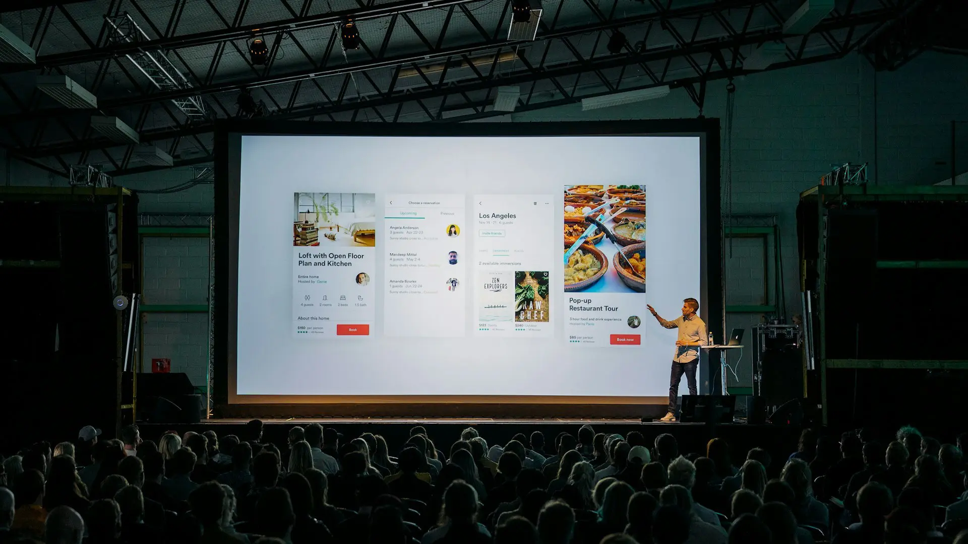 Keynote stage and audience at a technology week opening ceremony